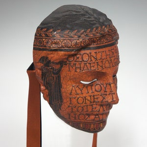 Seikilos Greek Vase Mask MADE-TO-ORDER/ Out-of-Stock image 2