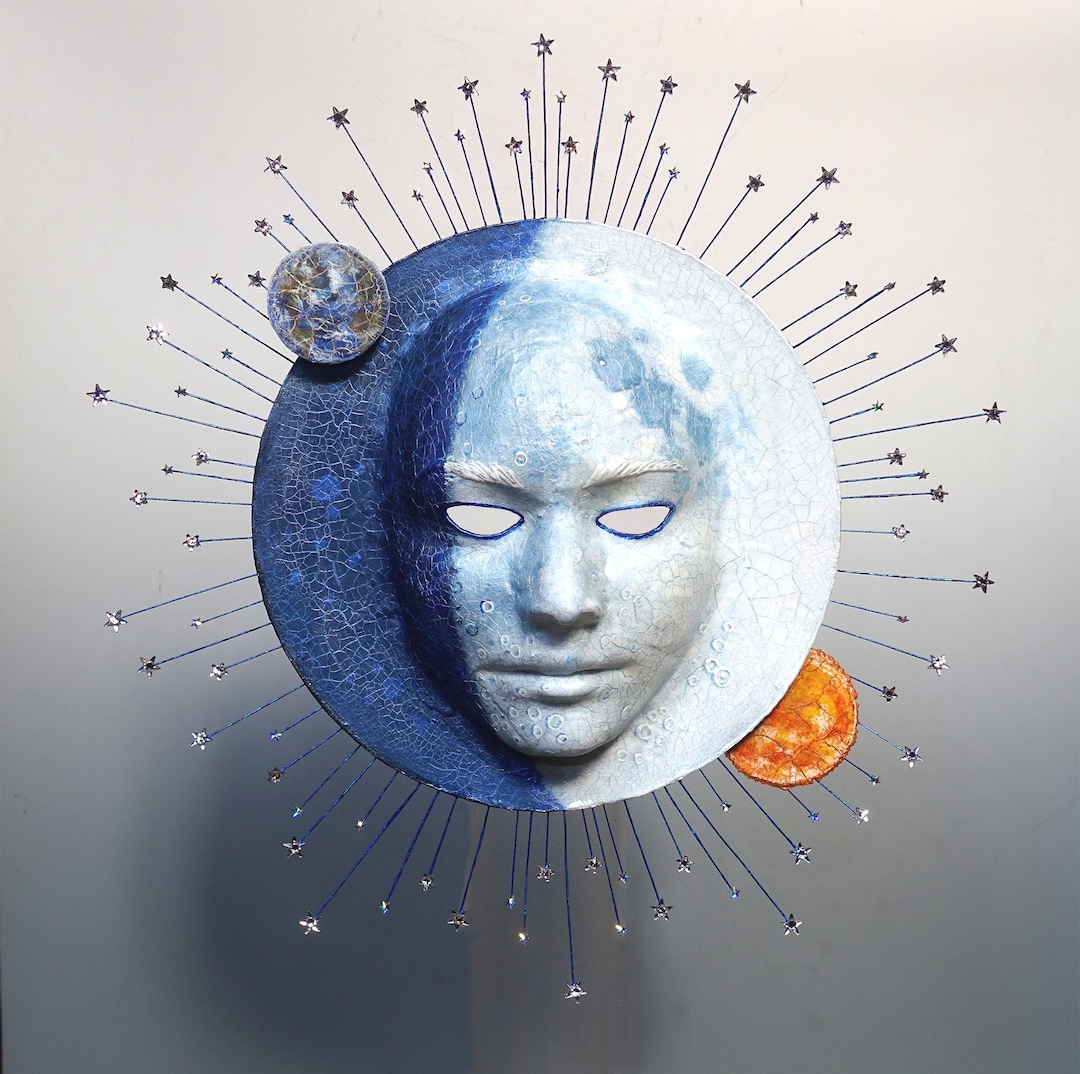 Moon & Stars Mask: Available/ready-to-ship - Etsy