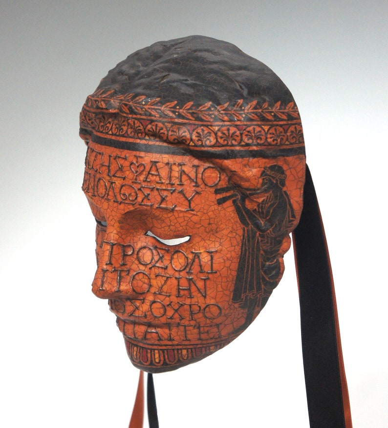 Seikilos Greek Vase Mask MADE-TO-ORDER/ Out-of-Stock image 3