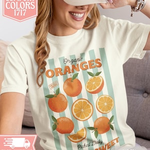 Retro Orange Graphic T-Shirt: Italian Summer Comfort Colors Tee