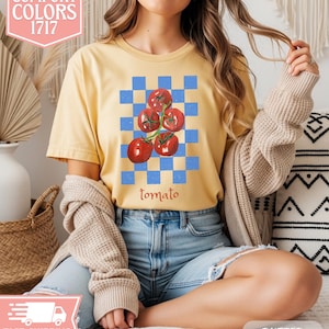 Tomaten Grafik-T-Shirt: Komfort Farben Vintage Veggie Tee