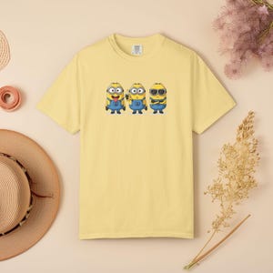 Funny Minion Comfort Colors Shirt: Retro Cartoon Graphic Tee