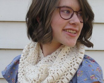 Lacy Cowl - Crochet Pattern - Easy, Fast, 1 skein project!