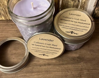 Soy  Wax Lavender  Candle  Scented Candle Gift Wedding