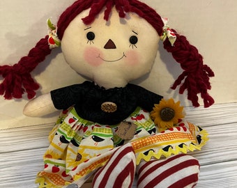 Annie Doll Sunflower Handmade OOAK Decorative Gift