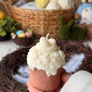 Easter Bread Soy Wax Candle: Scented Spring Decor Gift