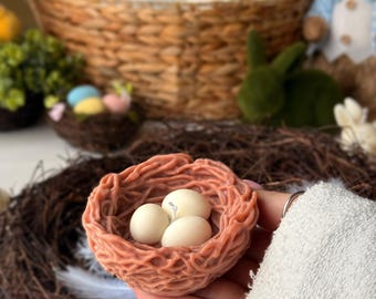 Bird Nest Soy Wax Candle: Easter Home Decor