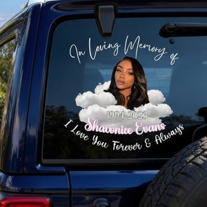 Photo Memorial Decal, In Memory Of Sticker, Loss of Loved One Car Decal, Personalized Gift, Custom Decal, Memorial Portrait.