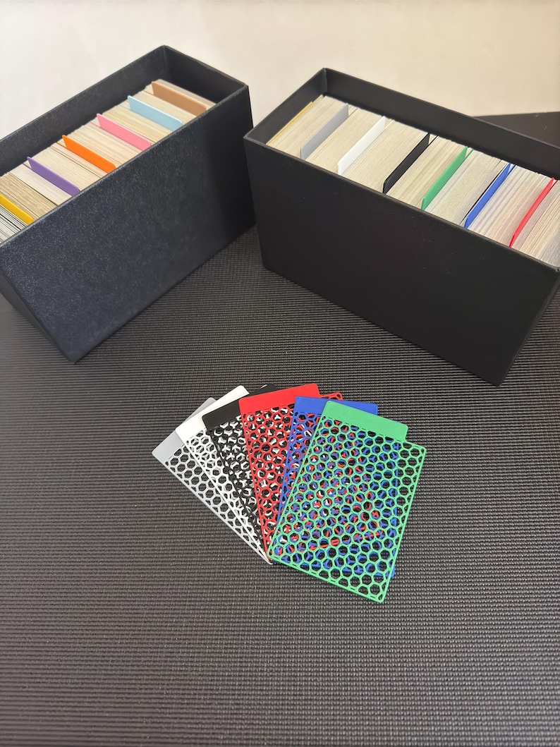 Trading Card Dividers for Card Storage Organizer (Vertical) 3D Printed - Pokemon TCG Magic The Gathering MTG Lorcana YuGiOh Digimon Vanguard