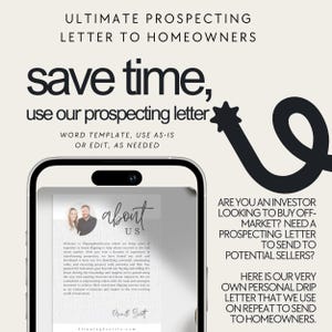 Property Prospecting Letter | Editable Template to Secure Off-Market Deals