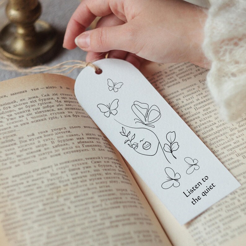 Line Art Women Bookmark Designs SVG File Laser Engraving Template ...