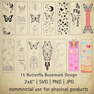 Bookmark SVG Bundle Cricut Template Laser Engraving Pattern Digital Cutting File Reading Book Marker