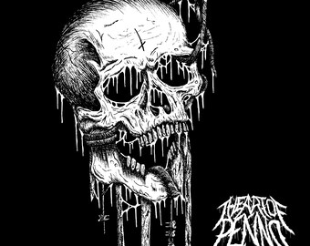 Death Metal Hanging Skull Art Print - The Art Of Penno