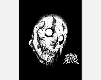 Death Metal Mask Art Print - The Art Of Penno