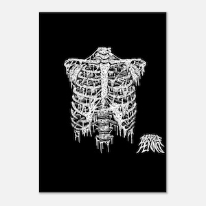 May include: Black and white illustration of a rib cage with a melting, dripping effect. The artwork has a gothic or horror theme, with the text "THE ART OF PENNICE" in the lower right corner.