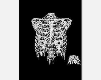 Death Metal Torso Of Rot Art Print - The Art Of Penno