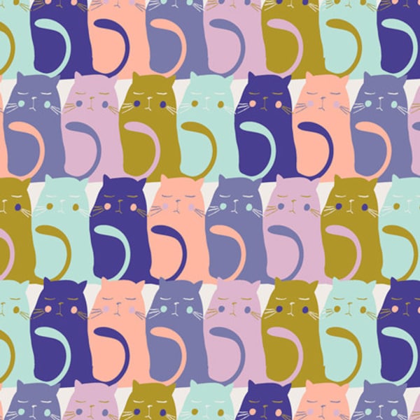 Catitude Slumber, Oh Meow collection by Jessica Swift, Art Gallery Quilts