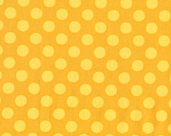 2 yard piece - Ta dot in Mustard, Michael Miller Fabrics, End of the bolt, last piece