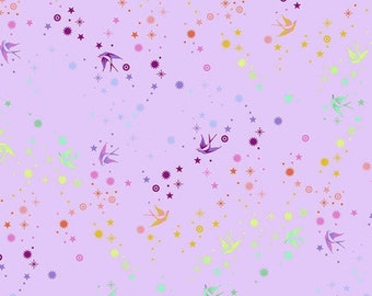 Fairy Dust in Lavender, True colors by Tula pink, Free Sprit Fabrics