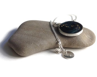 Sterling Silver Scorpio Constellation Necklace | Hand Stamped Zodiac Jewelry