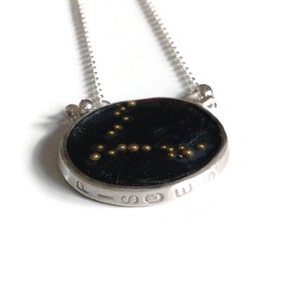 Silver Pisces Constellation Necklace Night Sky | Pisces Zodiac Necklace | Sterling Silver Pisces Necklace | Pisces Gifts | Celestial Jewelry