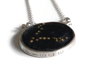 Silver Pisces Constellation Necklace Night Sky | Pisces Zodiac Necklace | Sterling Silver Pisces Necklace | Pisces Gifts | Celestial Jewelry