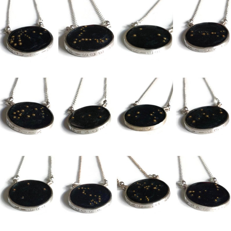 Silver Libra Constellation Necklace Night Sky Libra Gifts Libra Necklace Sterling Silver Libra Zodiac Necklace Astrology Necklace