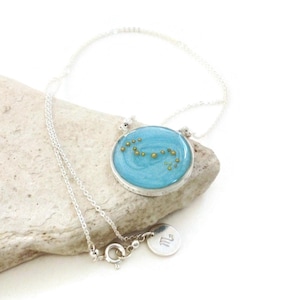 Silver Constellation Necklace Sky Blue | Zodiac Necklace Silver | Zodiac Jewelry | Celestial Jewelry | Zodiac Gifts | Constellation Jewelry