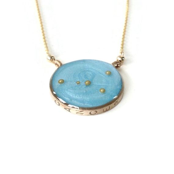 Gold cancer constellation necklace sale