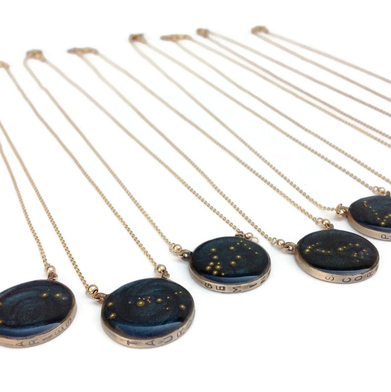 Gold Scorpio Constellation Necklace Night Sky image 8