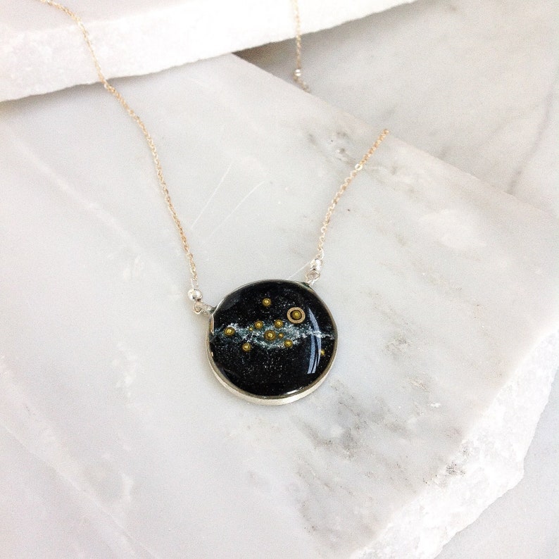 Solar System Pendant Necklace Planet Necklace Galaxy Necklace image 4
