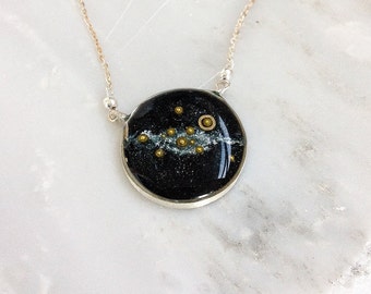 Custom Solar System Necklace | Personalized Galaxy Necklace