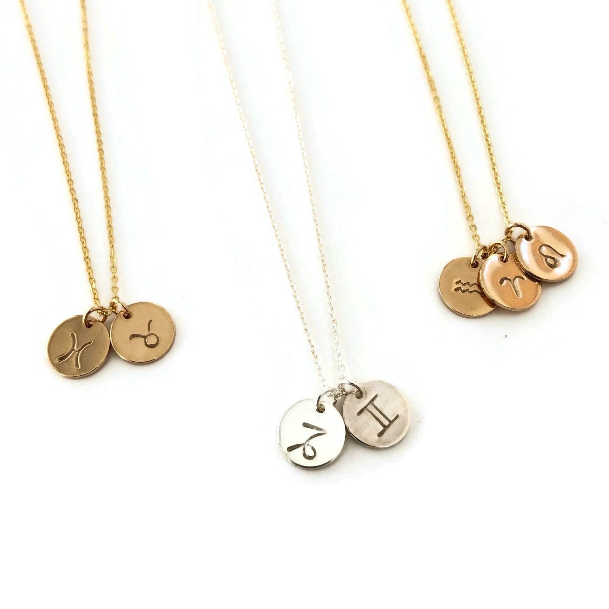 Zodiac Couples Necklace | Personalized Zodiac Friendship Necklace | C…