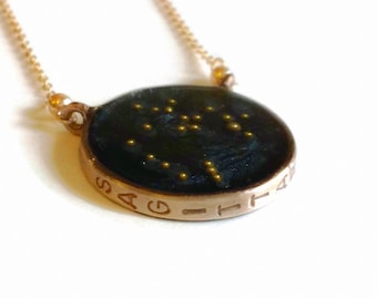 Gold Sagittarius Constellation Necklace | Sagittarius Necklace | Zodiac Necklace Gold | Celestial Necklaces | Sagittarius Gifts