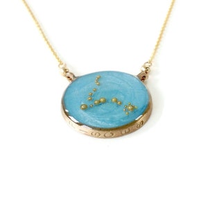 Gold Pisces Necklace | Sterling Silver Pisces Constellation Necklace