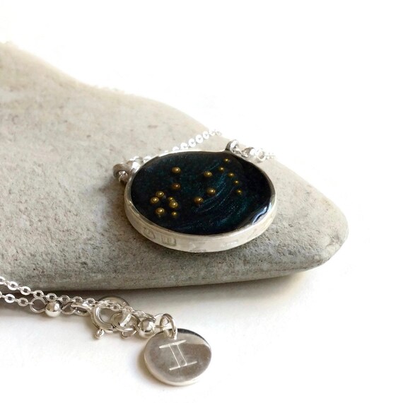 Gemini Constellation Necklace | Sterling Silver Night Sky Zodiac Jewelry
