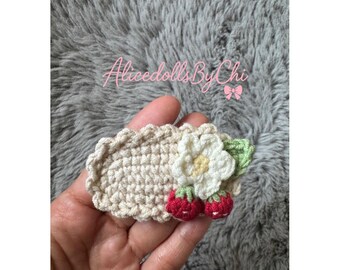 Handmade crochet hair pin for girls- cute kids hair accessories