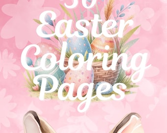 30 Easter Coloring Pages for Kids | Printable Easter Activity | Bunny, Eggs, Spring Fun | Instant Download PDF