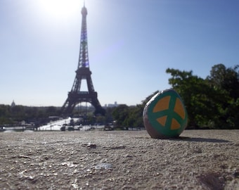 Paris Eiffel Tower Peace Rock Print