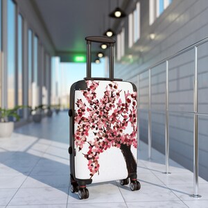 Blossom Tree Suitcase - Travel Gear, Floral Luggage, Unique Black and White Suitcase, Stylish Travel Accessory, Perfect for Vacations and