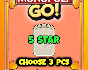 MonopolyGo 5 Star Sticker (3 Pcs Set 15 - 24) - POSH PETS Album