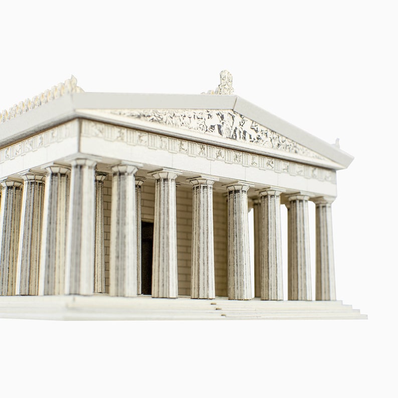 THE PARTHENON Architecture Paper Model Kit Ancient Greek Temple Acropolis Athens Greece School Supplies image 10