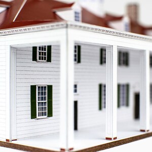 MOUNT VERNON Architecture Paper Model Kit George Washington Virginia Mansion Crafting Kit image 8