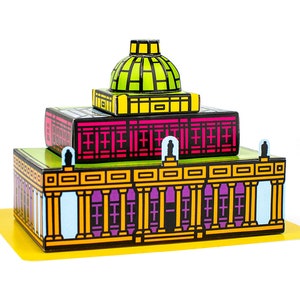 PITTVILLE PUMP ROOM of Cheltenham, England: Cut-Out Paper Model Kit for Kids by FoxeTroo Twin Pack Paper 3D Architecture Gift image 7