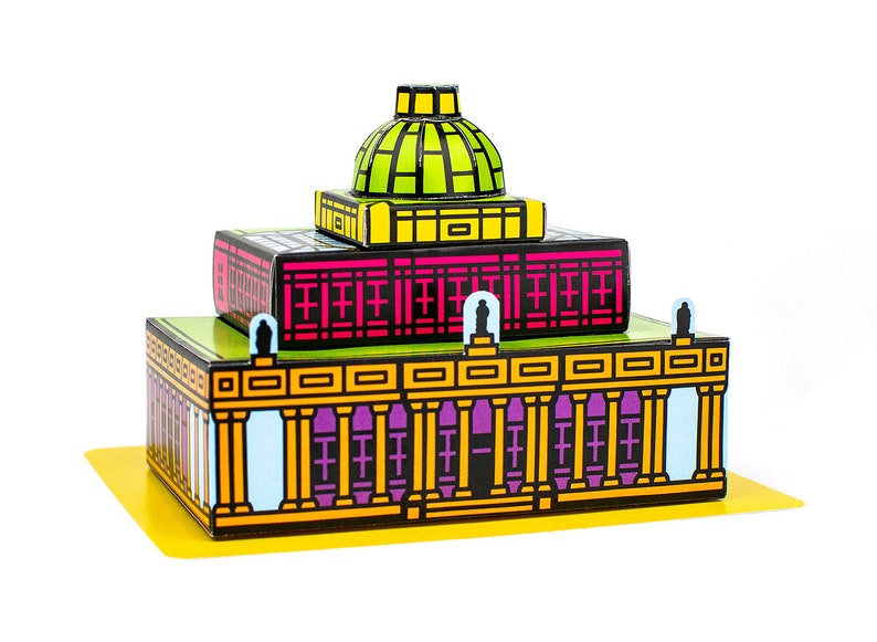 PITTVILLE PUMP ROOM of Cheltenham, England: Cut-Out Paper Model Kit for Kids by FoxeTroo Twin Pack Paper 3D Architecture Gift image 7