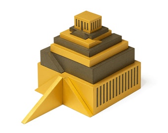 TOWER OF BABEL Paper Model Kit Great Ziggurat of Babylon Reconstruction Architecture
