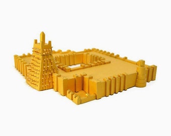 TIMBUKTU SANKORE Mosque Architecture Paper Model Kit Mali DIY Crafts