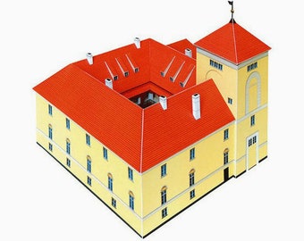VENTSPILS CASTLE  Architecture Paper Model Kit Medieval Castle Scale Model Latvia Museum Miniature Paper Building