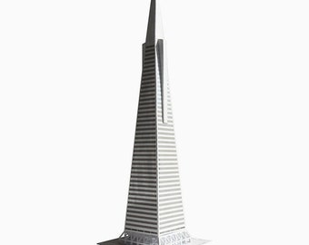 SAN FRANCISCO PYRAMID California Architecture Paper Model Kit Crafts Gift For Architect Gift For Engineer