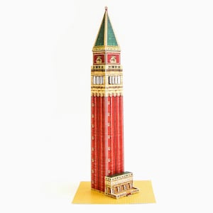 CAMPANILLE DI VENEZIA Campanile di San Marco Architettura Modello di carta Kit Italia Scala Modello Artigianato Forniture